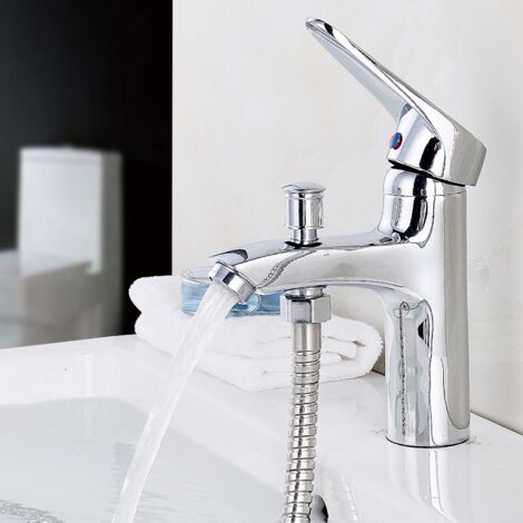 Ceraplan Robinet de salle de bain, montage sur bord de baignoire, saillie 15,3 cm, noir soyeux