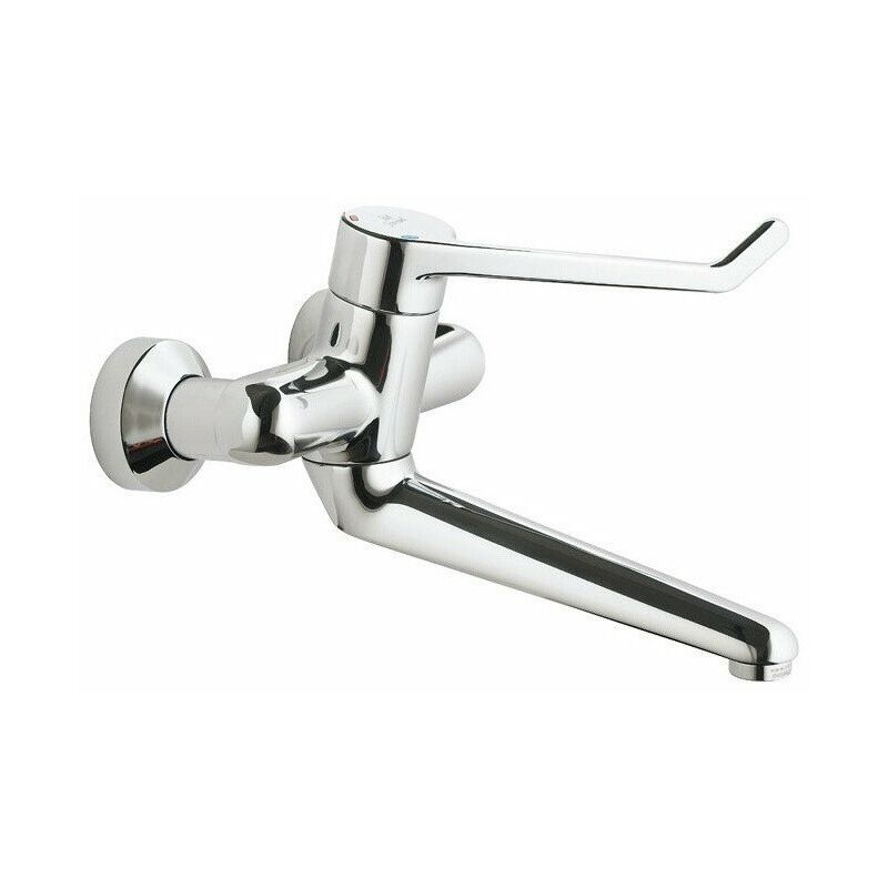

CERAPLUS grifo de seguridad de pared para lavabo monomando 280mm 180mm palanca bloqueable Conexiones
