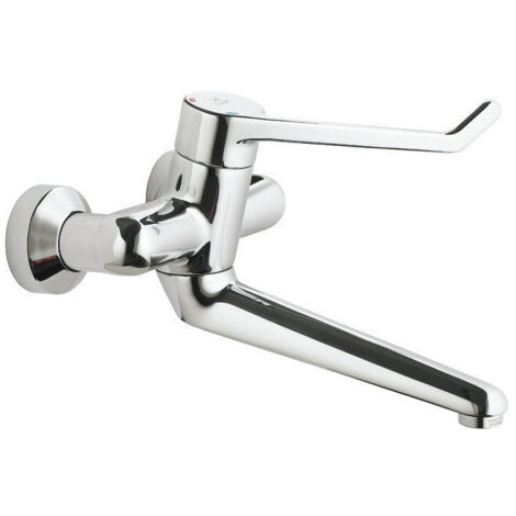 CERAPLUS rubinetto di sicurezza a parete per lavabo monocomando 280mm 180mm lucchettabile a leva Attacchi