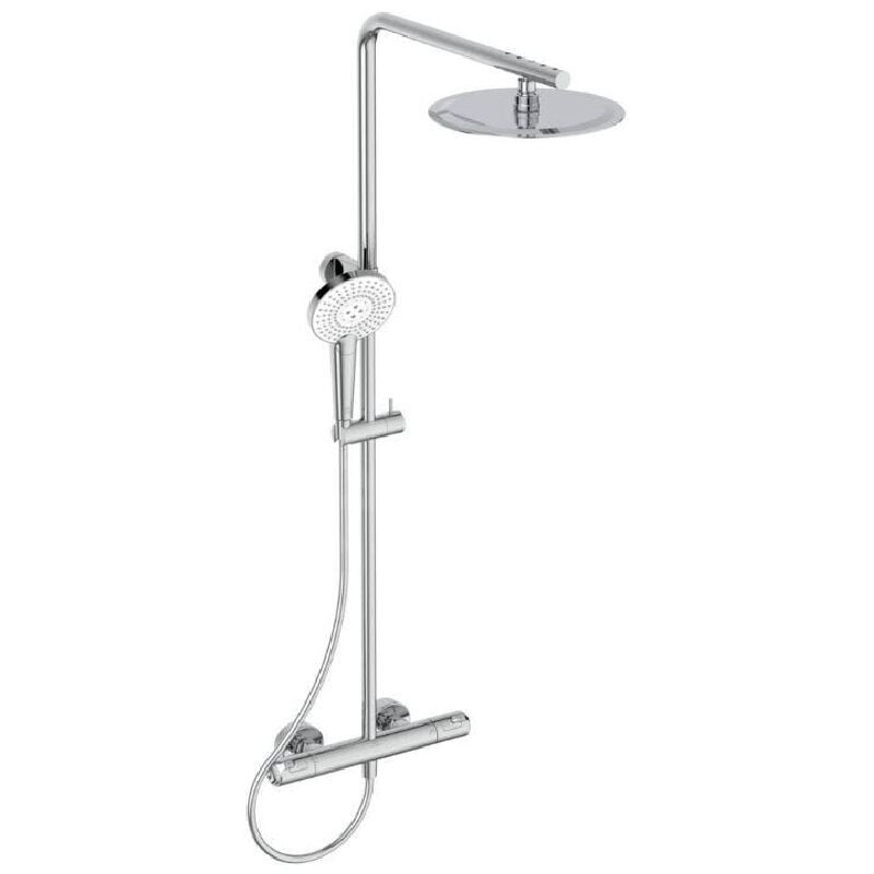 CeraTherm - Ensemble de douche avec thermostat, diamètre 25 cm, 3 jets, chrome A7704AA - Ideal Standard