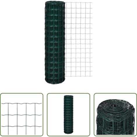 Cerca de alambre -  Set de euro valla acero verde 10x1,5 m