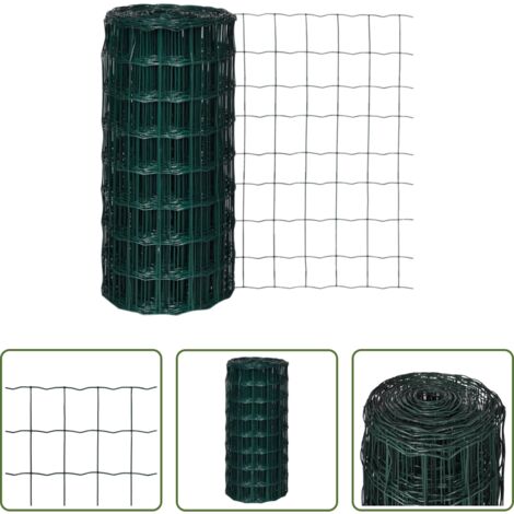 Cerca de alambre -  Set de euro valla acero verde 25x0,8 m
