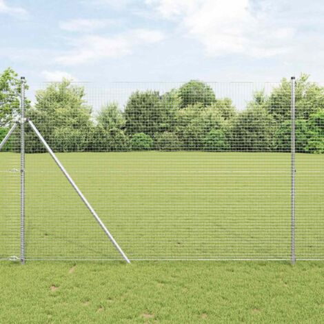 Cerca de Alambre Soldado Plateado 1.6 x 25 m Acero