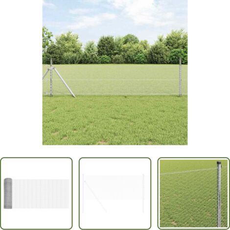 Cerca hexagonal -  Cerca Hexagonal Plateado 0,4 x 10 m Acero galvanizado