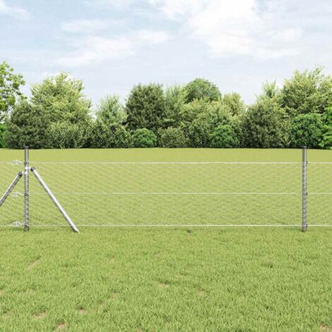 Cerca Hexagonal Plateado 0.6 x 10 m Acero galvanizado