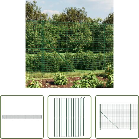 Cerca verde -  Cerca de alambre con brida verde 2,2x25 m