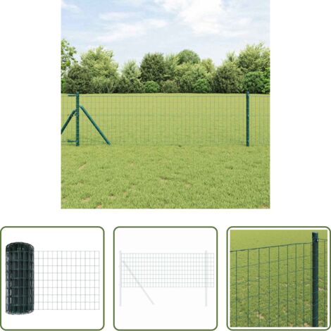 Cerca verde -  Euro Valla Verde 0,6 x 50 m Hierro recubierto de PVC