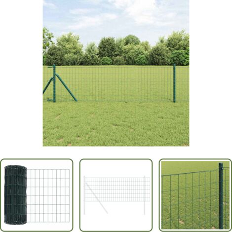 Cerca verde -  Euro Valla Verde 0,8 x 25 m Hierro recubierto de PVC