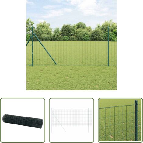 Cerca verde -  Euro Valla Verde 1,2 x 10 m Hierro recubierto de PVC