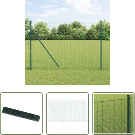 Cerca verde -  Euro Valla Verde 1,5 x 10 m Hierro recubierto de PVC