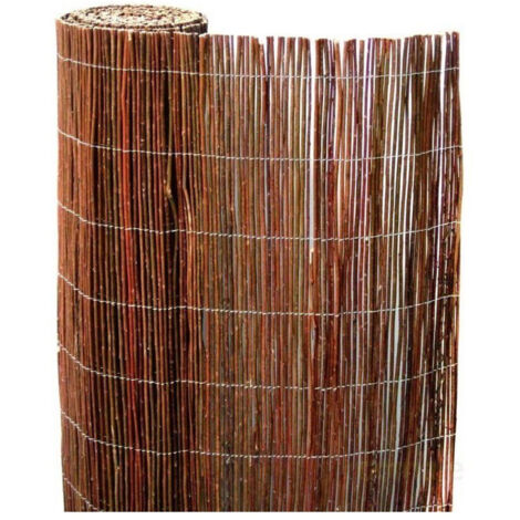 Cercado de Mimbre Natural Nortene Vimet 500x150 cm  Brezo de Ocultación para Jardín y Terrazas  80% de Ocultación