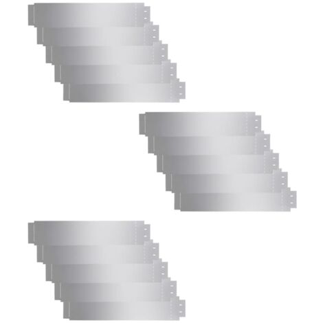 Cercas para césped 15 piezas acero galvanizado 100x20cm