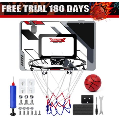 Cerceau de basket-ball pour enfants avec mini-ball Suspendre à la porte Jouer à l'intérieur et à l'extérieur