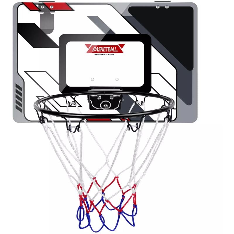 Dayplus - Cerceau de basket-ball pour enfants Panneau de basket-ball en acrylique solide et jante Panneau de basket-ball pour montage mural Ballon et