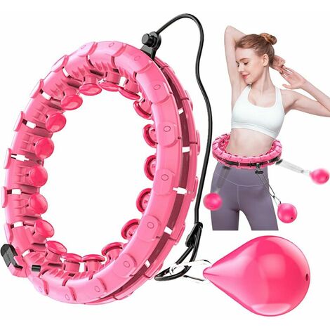 Cerceau Hula Hoop, Minceur Intelligent, Smart Cerceau de Fitness, avec Picots de Massage et 24 Pièces Réglable Amovibles, pour Débutants, Adultes, Enfants, Perte de Poids, Fitness, Massage, G