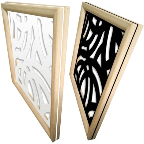 CERCHI LARGE - Moduli Decorativi in Legno e PVC - Misura: 48x48 cm - Colore: bianco