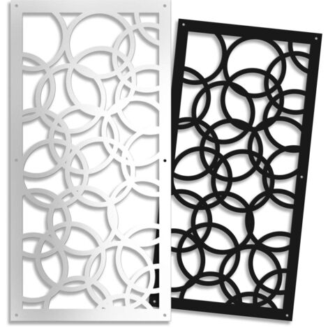CERCHI SMALL - Pannello in PVC traforato -1cm spessore - Colore: bianco - Misura: 98x198 cm