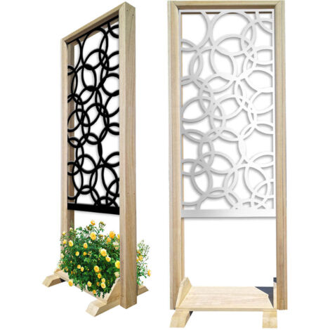 CERCHI SMALL - Separè - Paravento modulabile - 70x190cm - in Legno e PVC - Colore: bianco