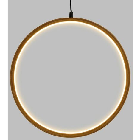 Cerchio 37cm led Legno Chiaro