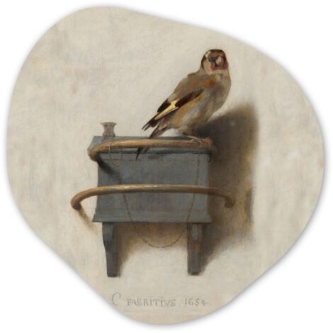 CERCHIO DA PARETE Cardellino - Old Master - Carel Fabritius 40x40 cm