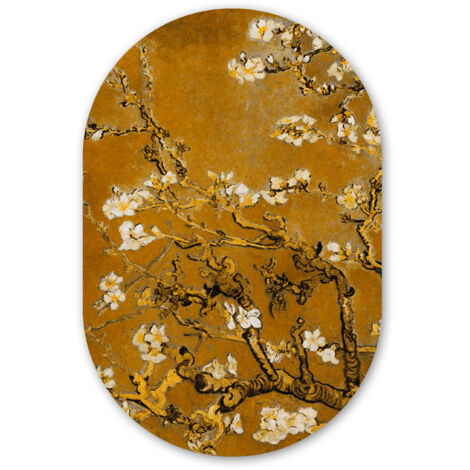 CERCHIO DA PARETE Mandorlo in fiore - Arte - Van Gogh - Oro 60x90 cm