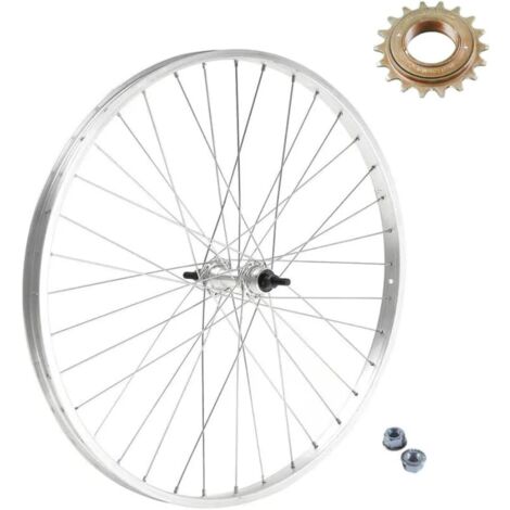 Cerchio Posteriore 28" Ruota 28 x 1.75 622 x 20 1 V in Alluminio/Acciaio + PIGNONE 18 DENTI per City Bike Olanda da Passeggio