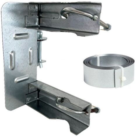 Cerclage cheminée galvanisé 5m – 2 tendeurs pour mâts jusqu'à 50mm – Fixation sécurisée pour antenne TV et parabole – Hdsat