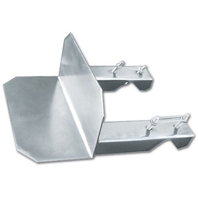 Metronic - Fixation cerclage simple zingué blanc pour mât diam. 25-50 mm - Gris