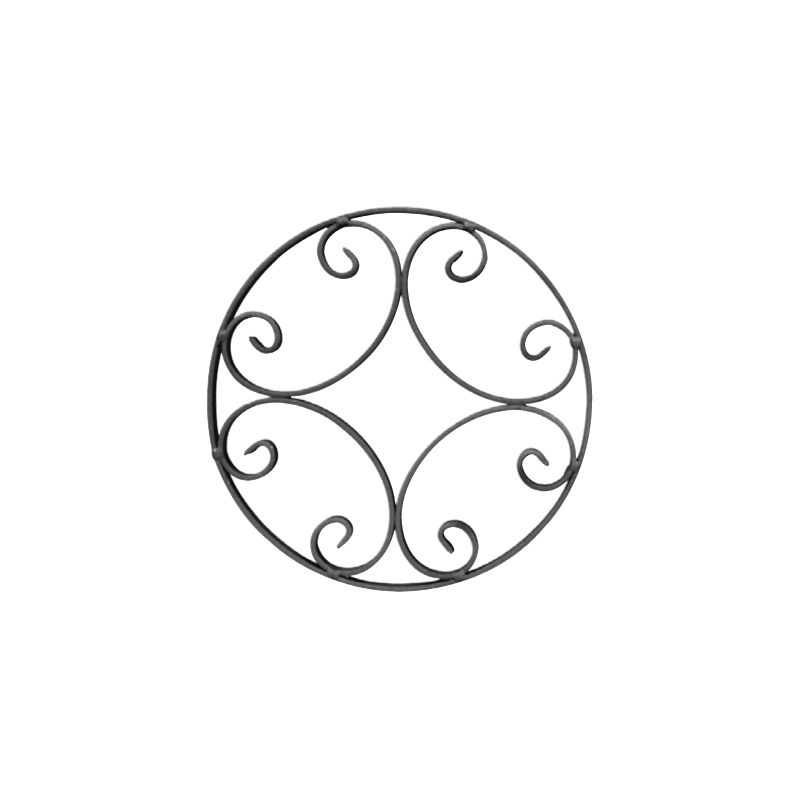 Cercle décoratif - Diamètre 250mm section en fer plat plat de 16x4mm - Fer forgé - à souder Deco Fer Forge