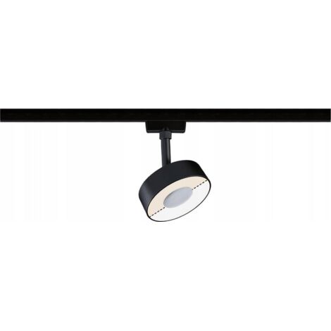 Cercle de rail à LED Urail 210lm 5W Interrupteur blanc 230V Black Matt