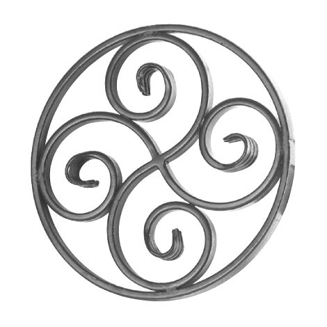 Cercle décoratif - Diamètre 220mm en fer plat lisse de 14x6mm - Fer forgé - À souder - DECO FER FORGE