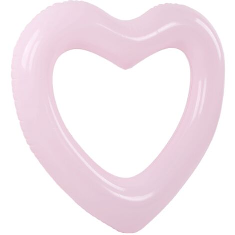 Cercle flottant cœur géant 120 cm en PVC durable, flotteur gonflable épais pour piscine, plage ou fête, couleur rose vif