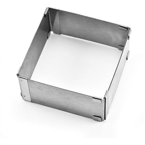 cercle  Ptisserie Rglable, 1pcs Cadre  Gteaux Extensible En Acier Inoxydable Rectangulaire+rond Moule Ptisserie Avec Echelle Pour Fraisier Mousse
