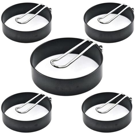 Cercles à œufs antiadhésifs pour poêles, omelettes, petit-déjeuner, 5 pièces