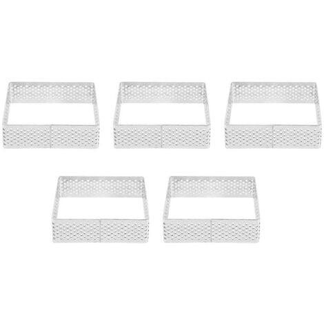 Cercles à tartelettes perforés, outil de pâtisserie pour tartelettes et gâteaux, paquet de 5