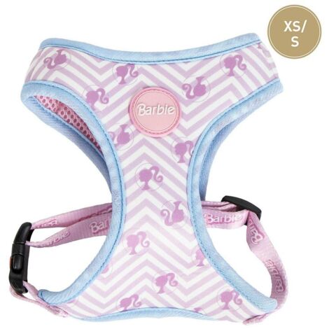 CERDÁ LIFE'S LITTLE MOMENTS  Arnés para Perros Barbie Talla XS/S Diseño Exclusivo, Cómodo y Ajustable - Arnés Perro Barbie Ideal Paseos y Entrenamiento, Material Resistente y Transpirable