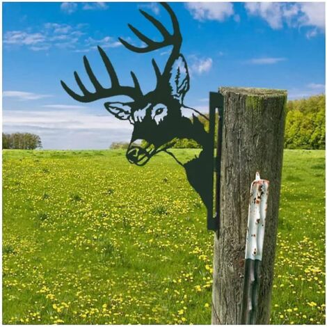 cerf Ornements De Jardin En Mtal Pour Cltures, Dcorations D'extrieur Et De Maison, Animaux, Dcoration De Jardin, Sculptures, Silhouettes En Fonte,