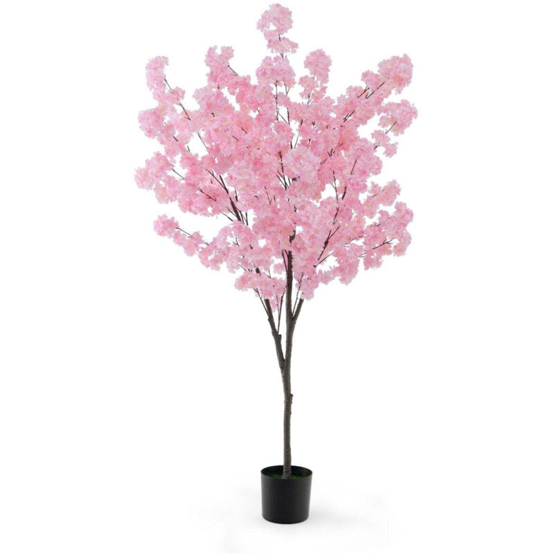Cerisier artificiel en fleurs 190 cm fleurs roses