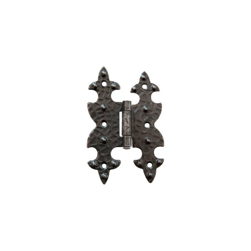 Image of Cerniera a bandella doppio t + collo f.battuto nero sfumato collo mm 12 mm 95x65 (10 pezzi)