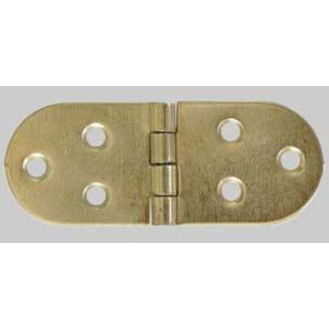 Cerniera a biscotto 80x30 mm senza fermo - bronzata conf. da 50 pz