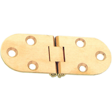 CERNIERA A BISCOTTO C/FERMO OTTONE SAT 80X30 MM- MARIVA- 24,0 pz