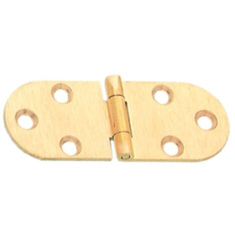 CERNIERA A BISCOTTO S/FERMO OTTONE SAT 80X30 MM