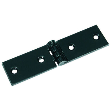 Cerniera a libretto in acciaio verniciato nero lunghezza 12 cm altezza 3 cm per casse