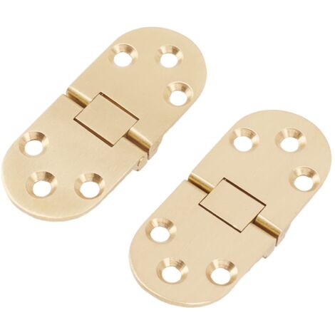 Cerniera a ribalta in ottone a 180 gradi, 2 set di cerniere a ribalta resistenti con viti dorate per macchina da cucire, tavolino da caffè, finestra (2,0 mm/0,08 pollici)