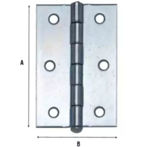 CERNIERA ACCIAIO ZINCATO ART.840 mm  75 x 50 - 3 ALDEGHI 24 PZ