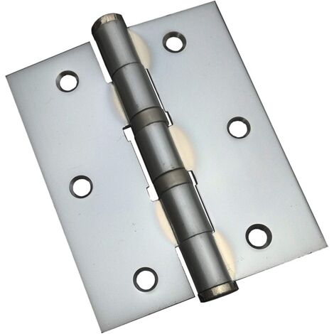 CERNIERA CON CUSCINETTI CROMO SATINATO mm 75 x 65 - sp.2