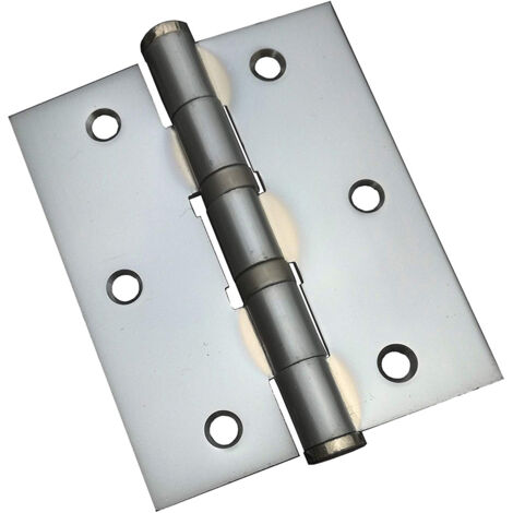 Cerniera con cuscinetti cromo satinato mm  75 x  65 - sp.2