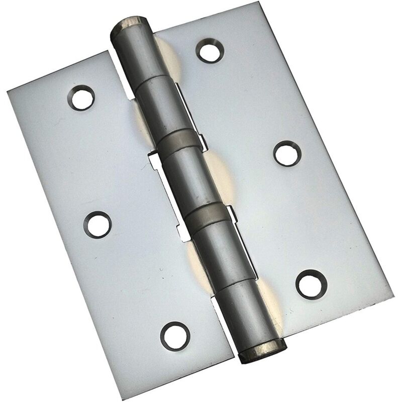 CERNIERA CON CUSCINETTI CROMO SATINATO mm 75 x 65 - sp.2