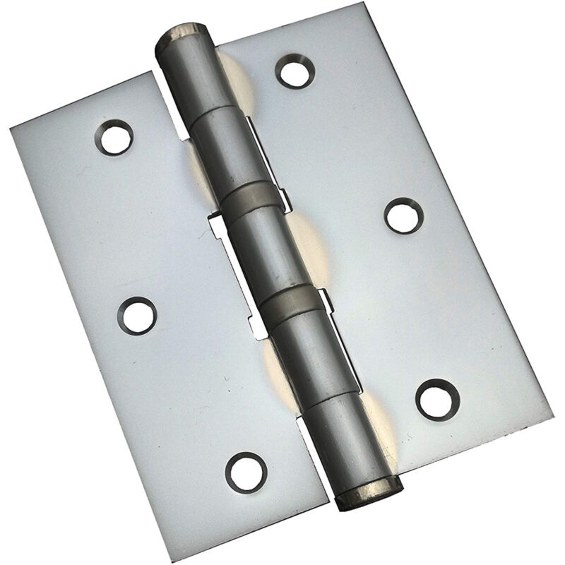 Cerniera con cuscinetti cromo satinato mm 90 x 75 - sp.2,5