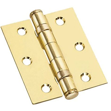 CERNIERA CON CUSCINETTI OTTONATA mm 100 x 90 - sp.3